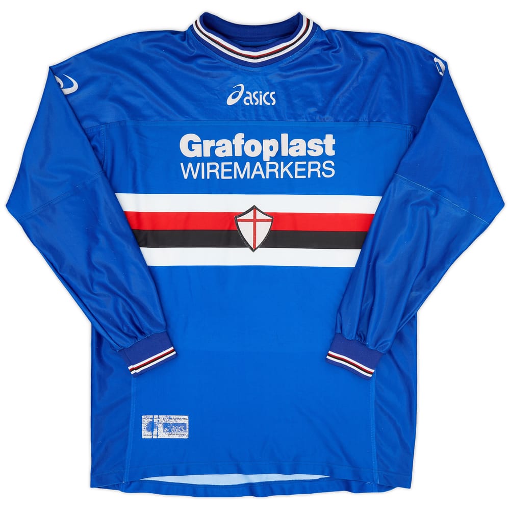 2001-02 Sampdoria Home L/S Shirt #2 - 5/10 - (XL)