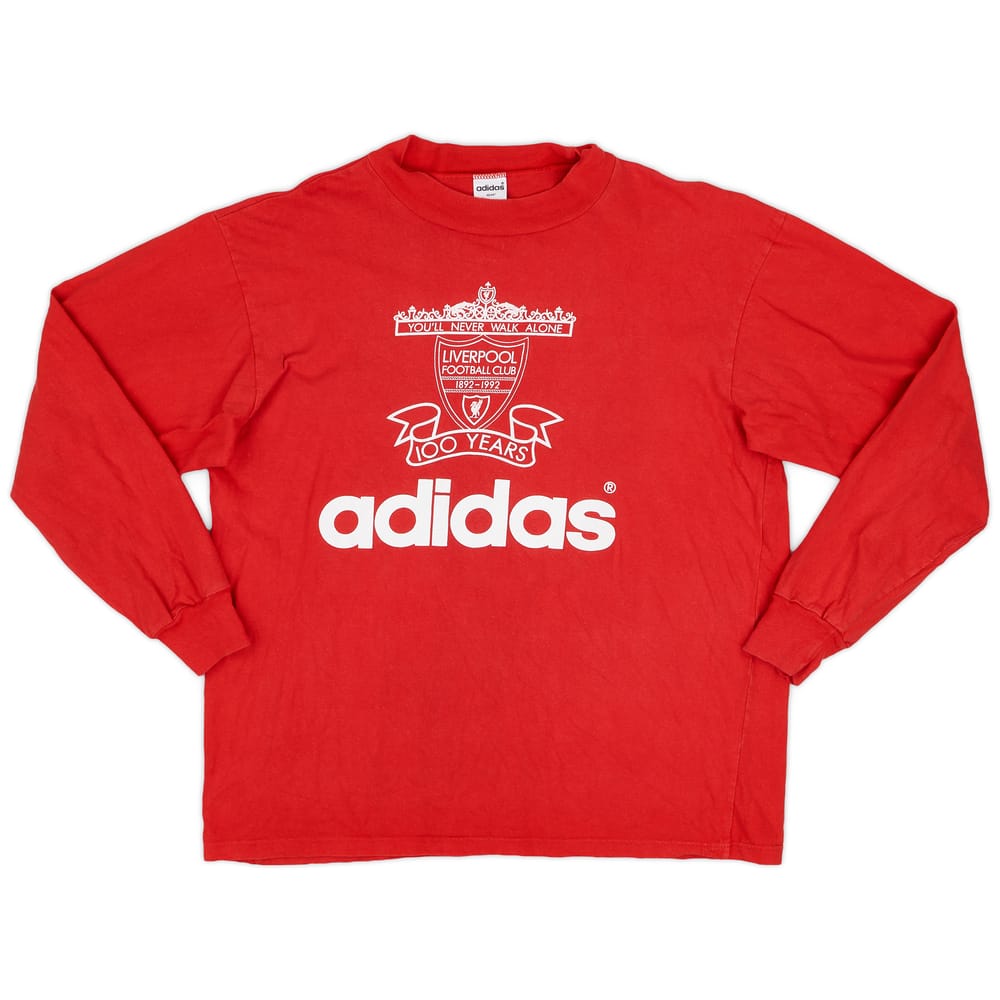 1992-93 Liverpool adidas Centenary Leisure L/S Shirt - 8/10 - (L)