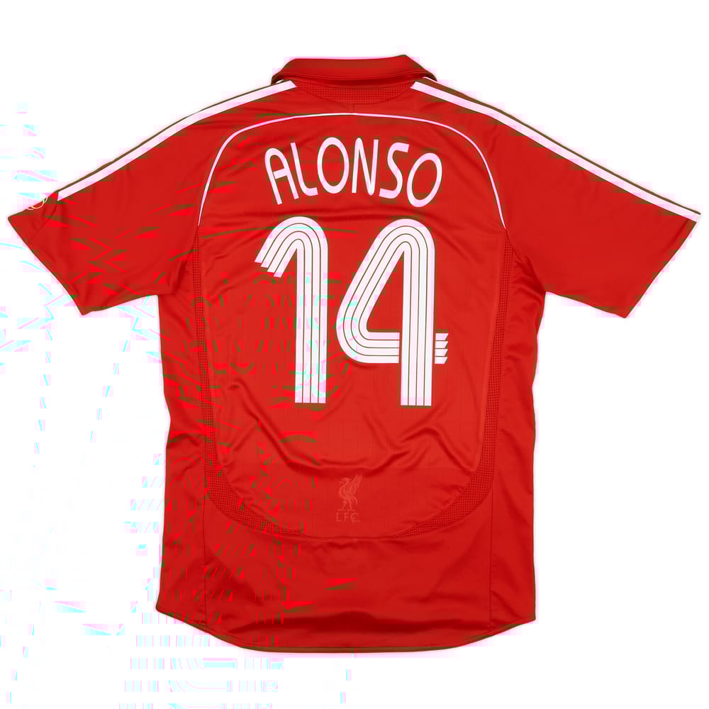 2006-08 Liverpool Home Shirt Alonso #14 - 6/10 - (M)