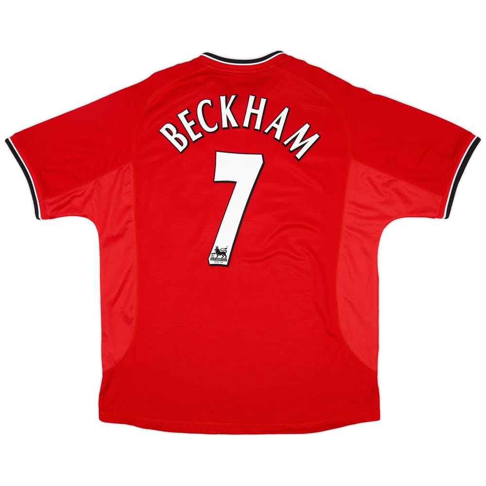 2000-02 Manchester United Home Shirt Beckham #7 - 9/10 - (XL)