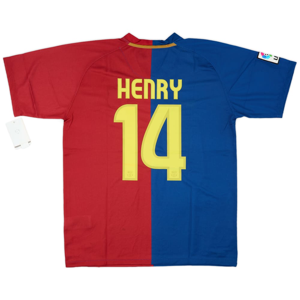 2008-09 Barcelona Home Shirt Henry #14 (L)