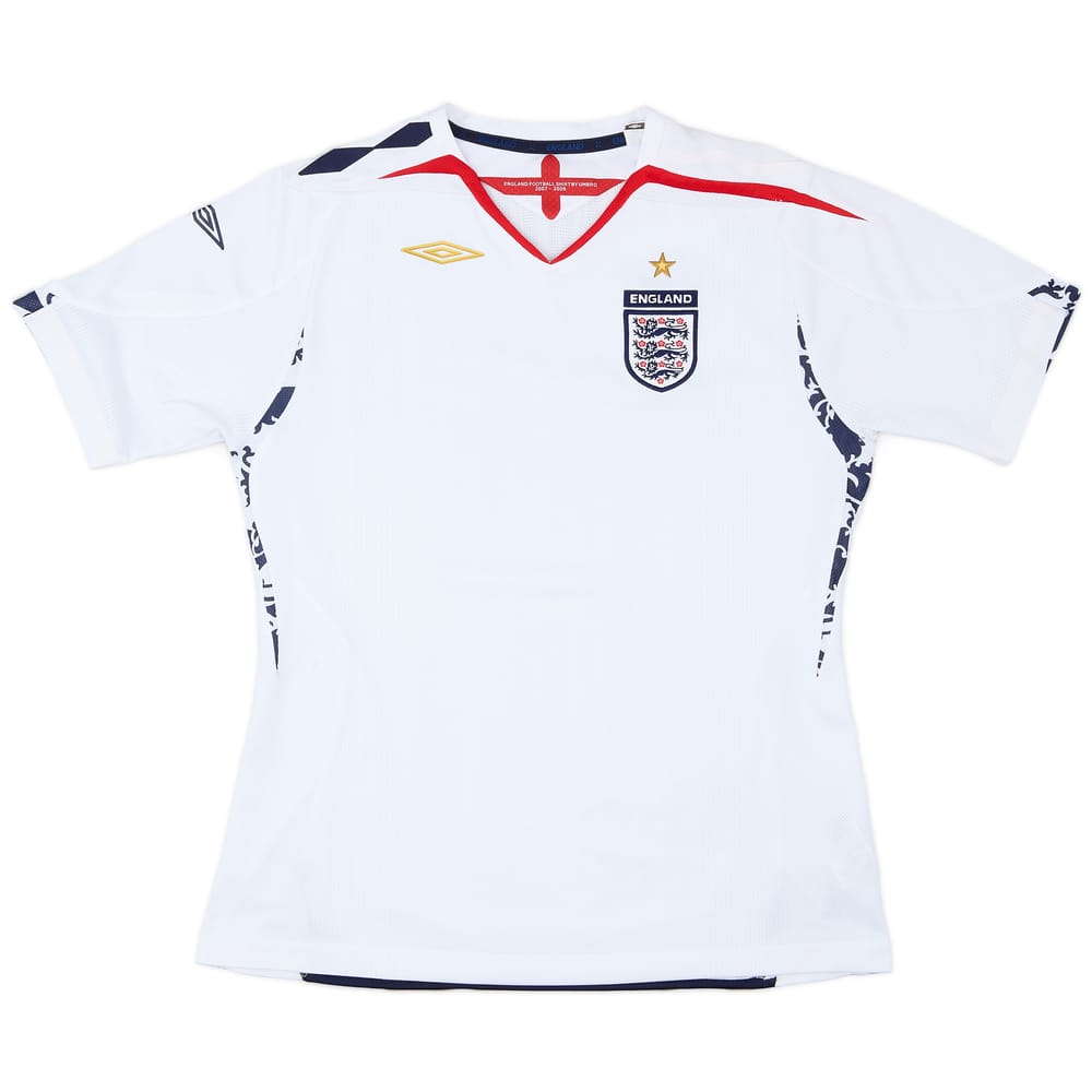 2007-09 England Home Shirt - 6/10 - (XL.Boys)