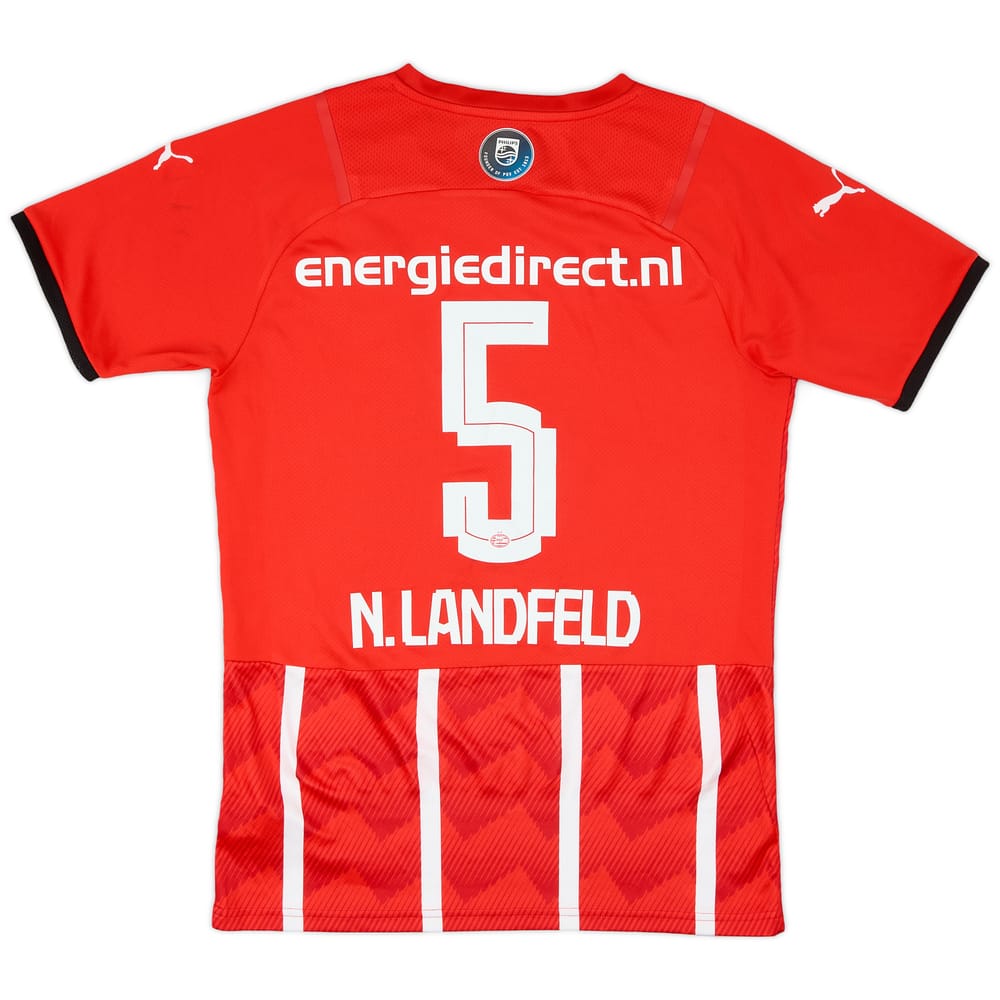 2021-22 PSV Youth Team Home Shirt N.Landfeld #5 - 9/10 - (S)