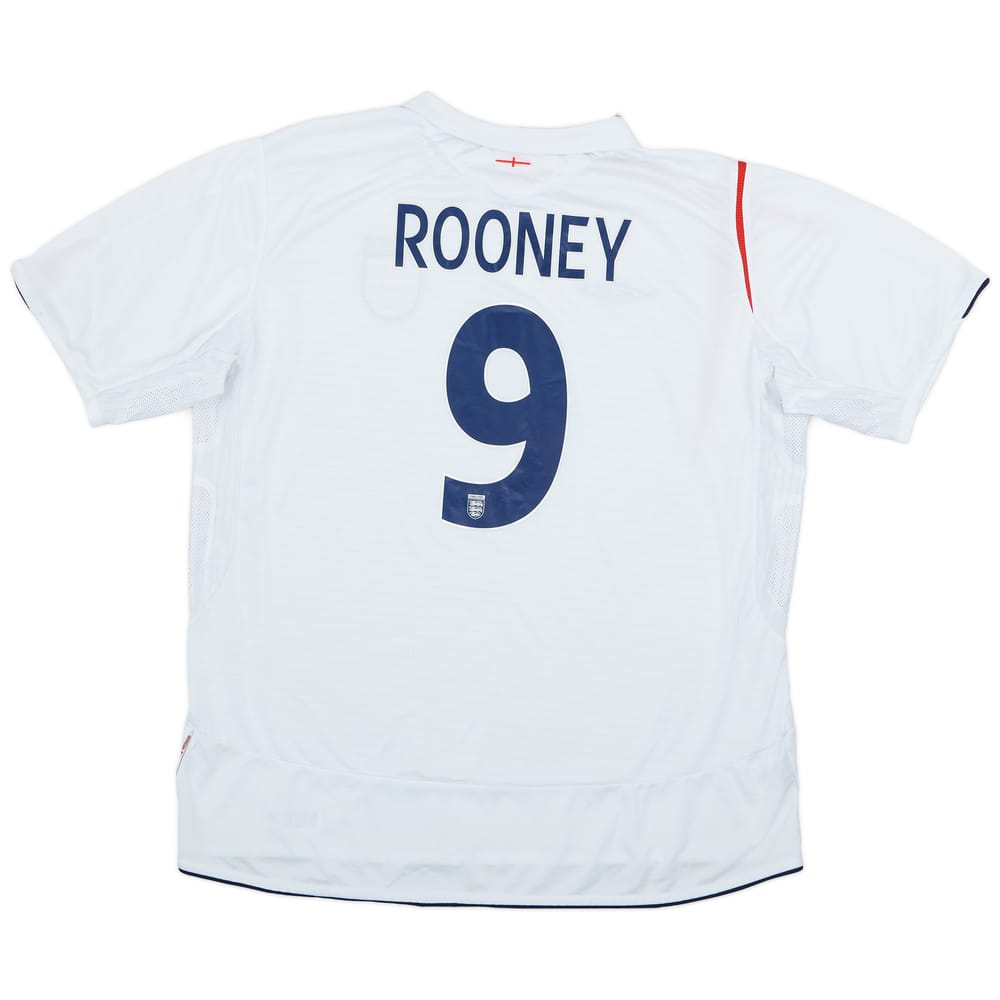 2005-07 England Home Shirt Rooney #9 - 8/10 - (XXL)
