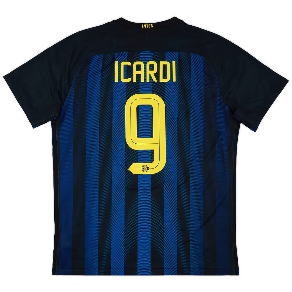 2016-17 Inter Milan Authentic Home Shirt Icardi #9 - 9/10 - (XL)