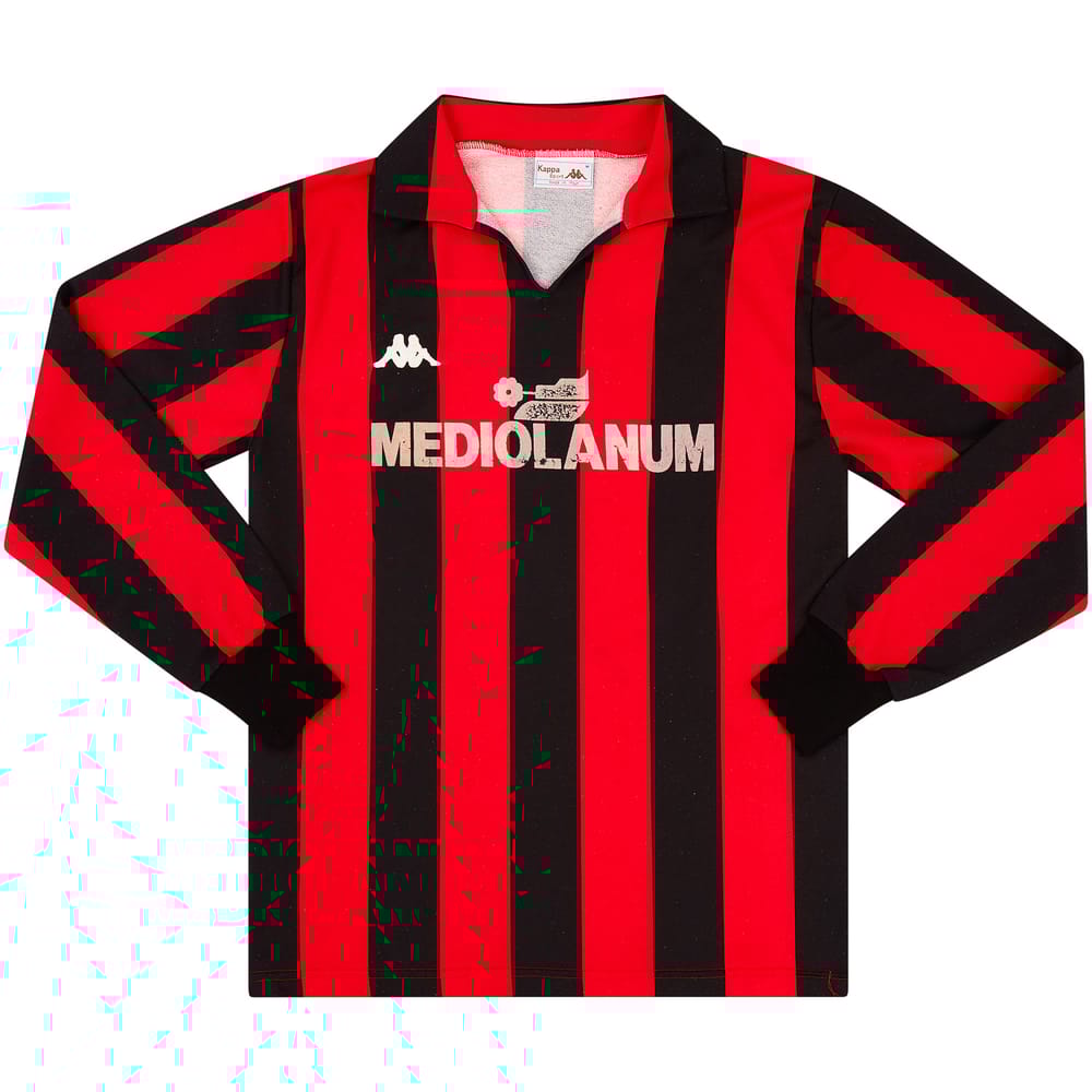 1987-88 AC Milan Match Issue Home L/S Shirt #2