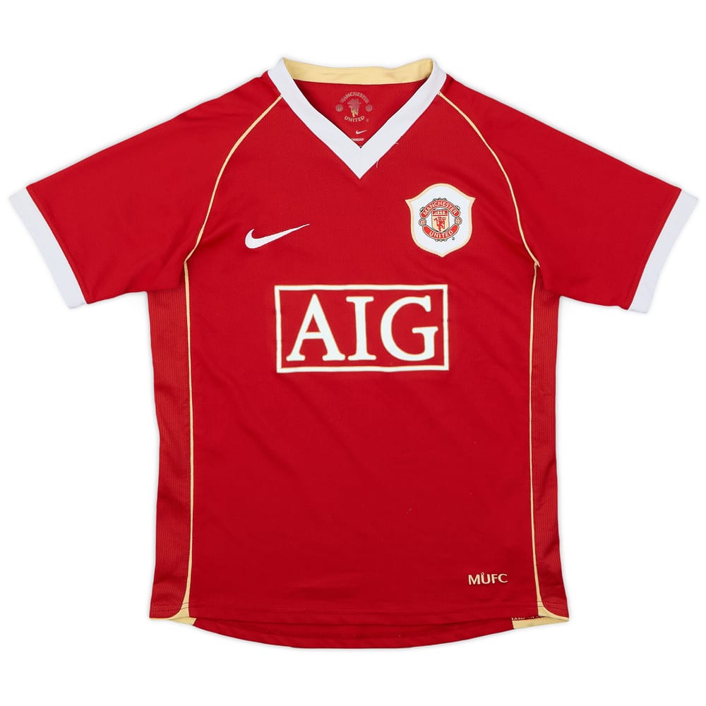 2006-07 Manchester United Home Shirt - 7/10 - (M.Boys)