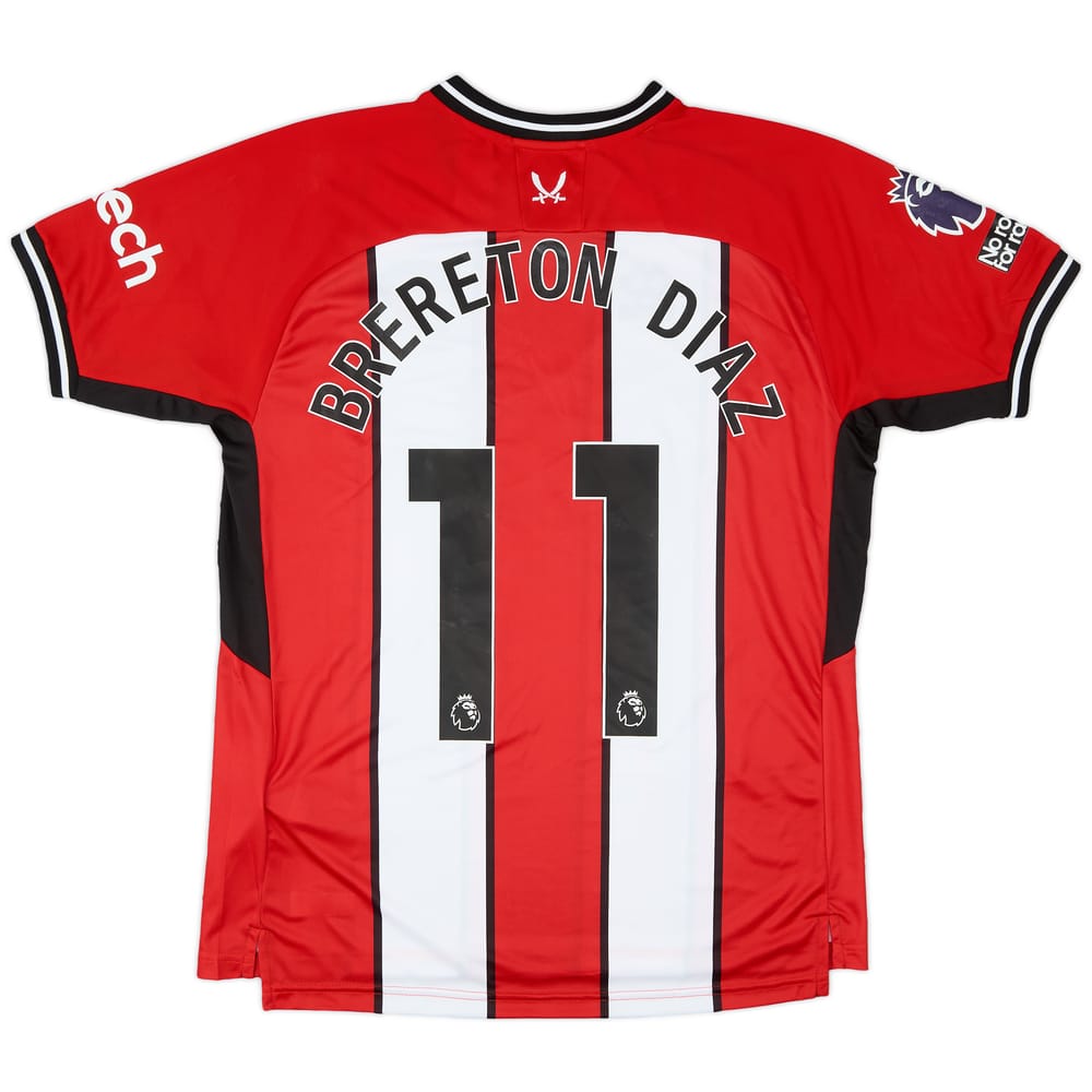 2023-24 Sheffield United Match Issue Home Shirt Brereton Diaz #11