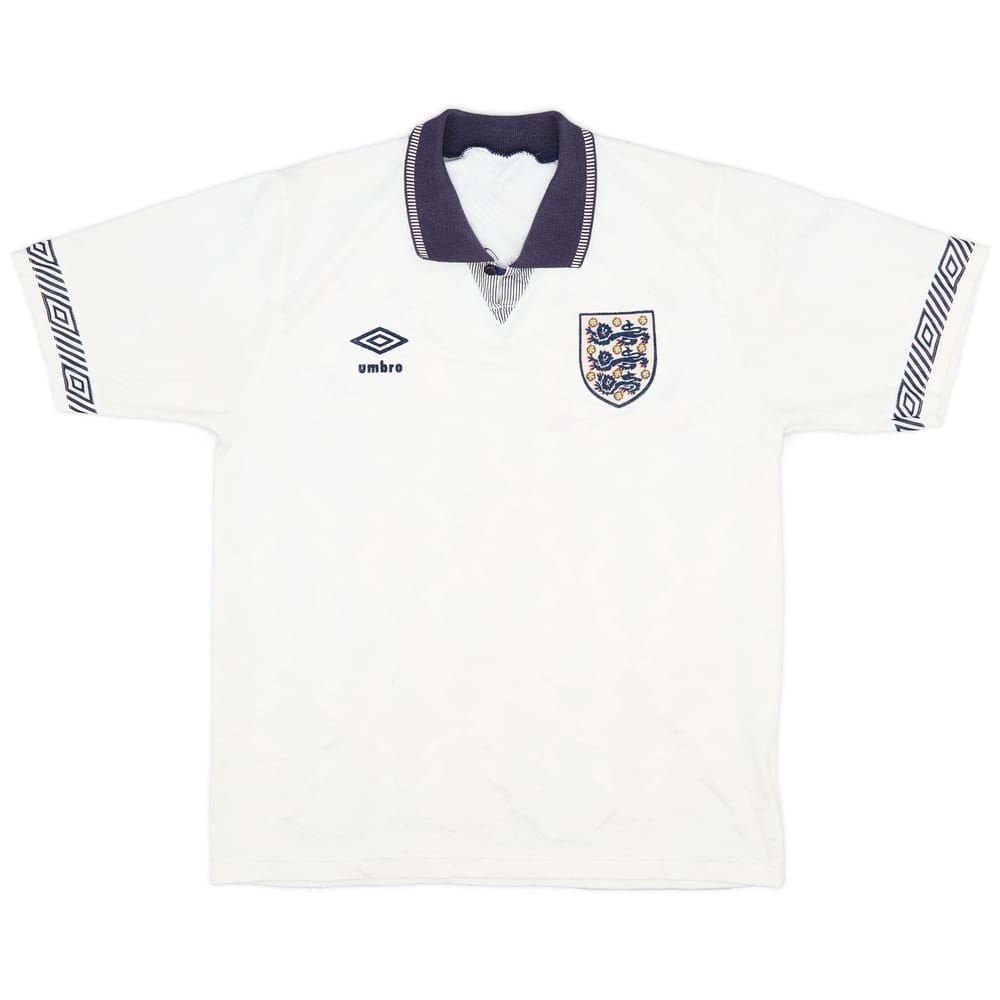1990-92 England Home Shirt - 6/10 - (M)