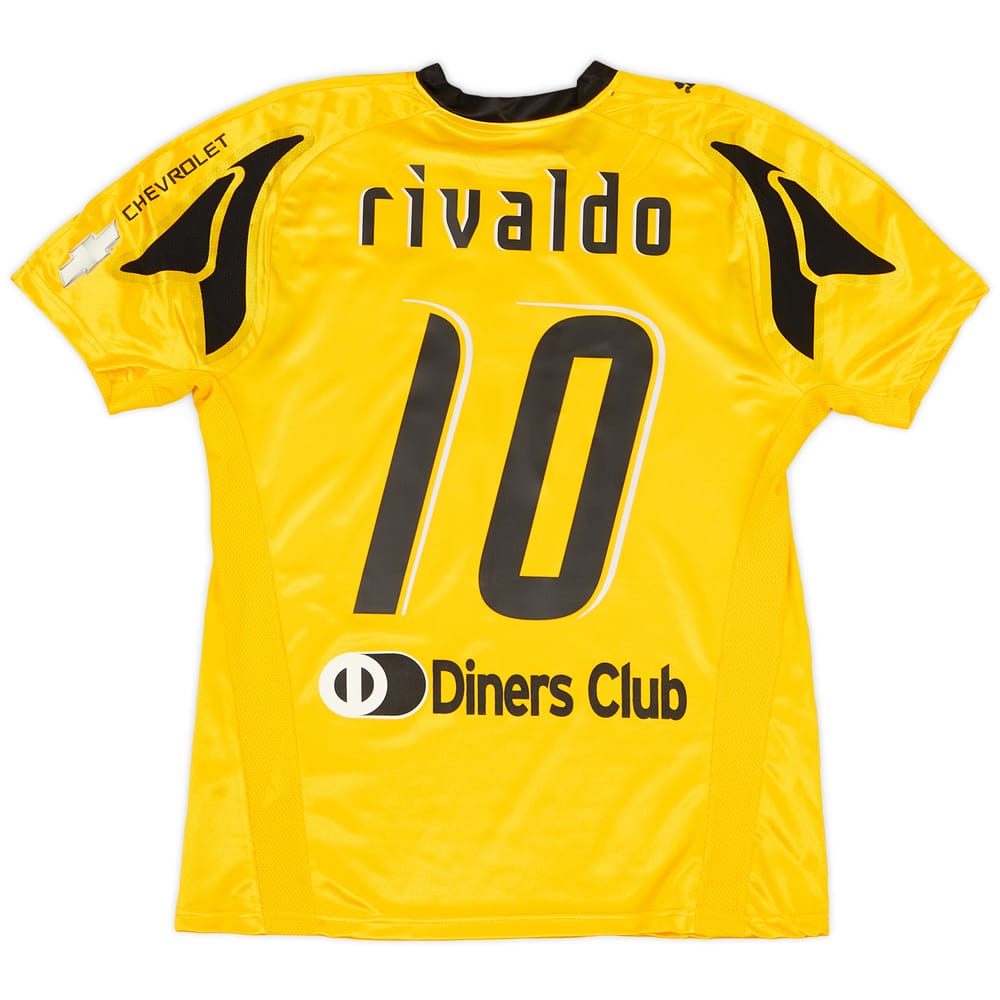 2007-08 AEK Athens Home Shirt Rivaldo #10 - 8/10 - (S)