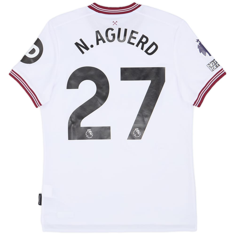 2023-24 West Ham Match Issue Home Shirt N. Aguerd #27