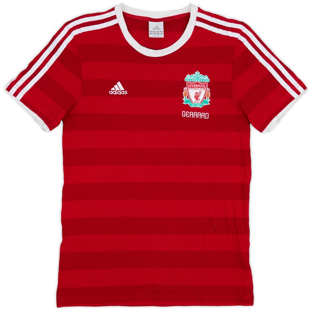 2010-11 Liverpool adidas Gerrard #8 Cotton Tee #8 - 7/10 - (S)