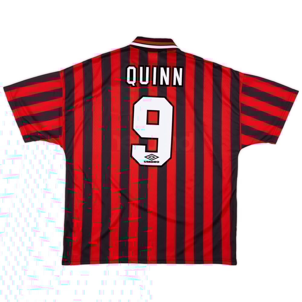 1994-96 Manchester City Away Shirt Quinn #9 - 7/10 - (XXL)