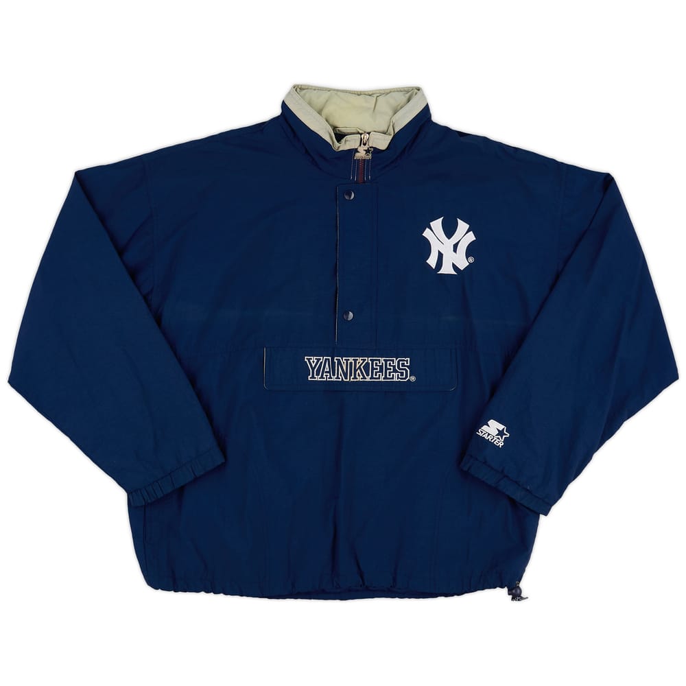 1990s New York Yankees Starter 1/2 Zip Rain Jacket - 8/10 - (L)