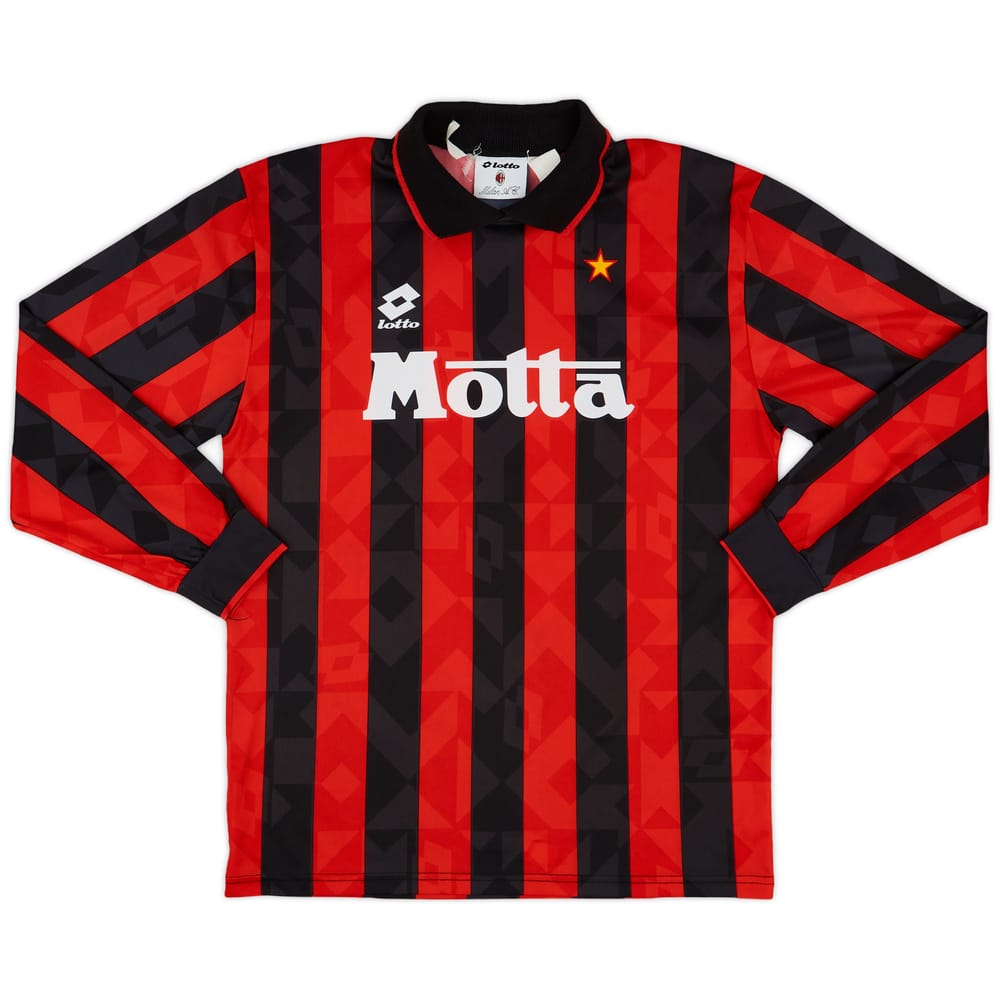 1994-95 AC Milan Home L/S Shirt - 9/10 - (L)
