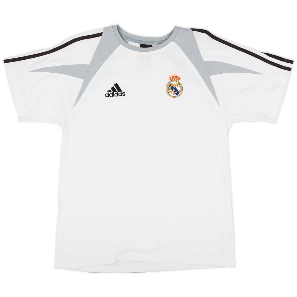 2004-05 Real Madrid adidas Cotton Tee - 5/10 - (XL.Boys)