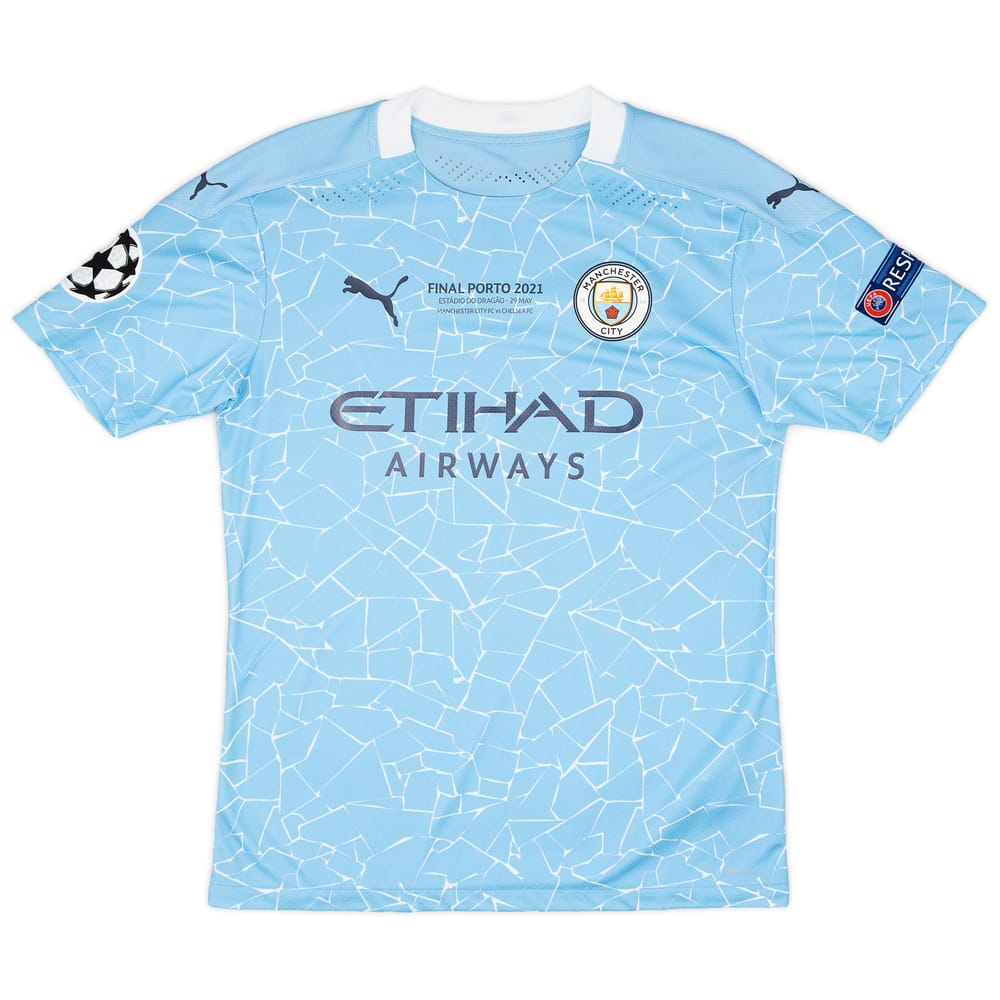 2020-21 Manchester City Player Issue 'Final Porto 2021' Home Shirt (M)