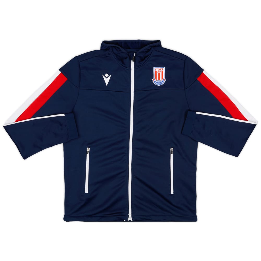 2019-20 Stoke City Macron Hooded Track Jacket - 8/10 - (L)