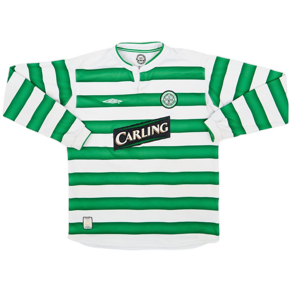 2003-04 Celtic Home L/S Shirt - 5/10 - (S)