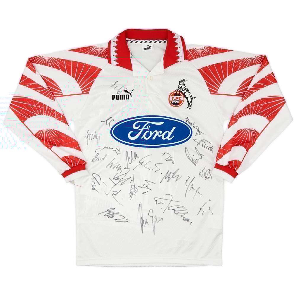 1996-97 FC Koln Signed Home L/S Shirt - 7/10 - (S)