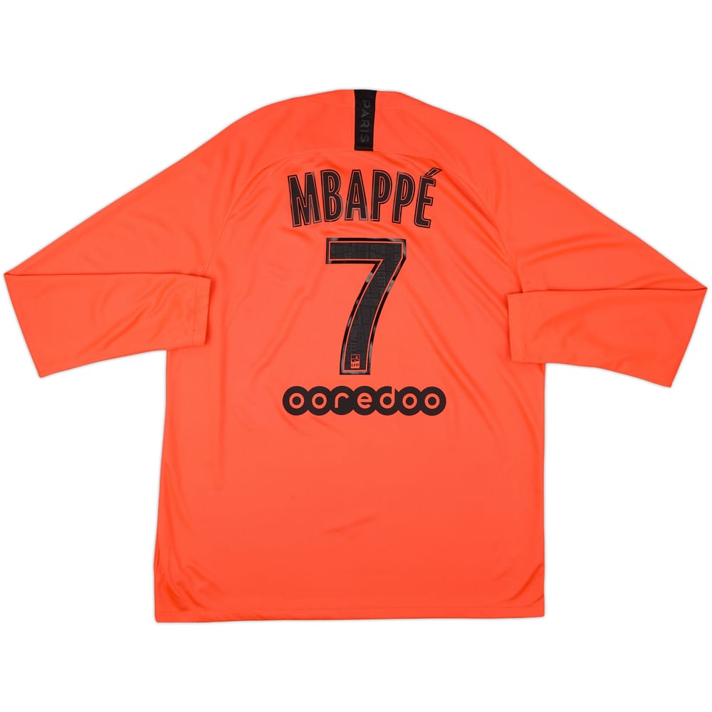 2019-20 Paris Saint-Germain Away L/S Shirt Mbappe #7 - 9/10 - (XL)