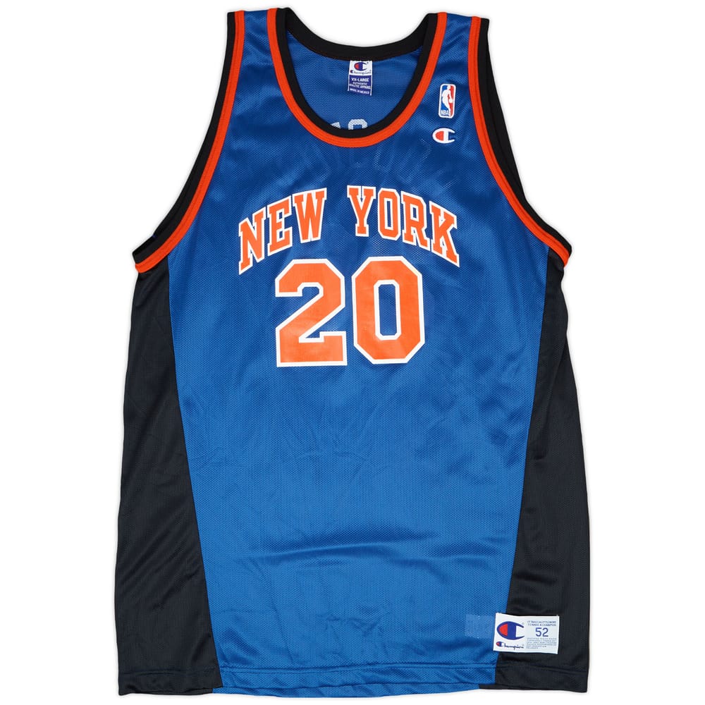 1997-01 New York Knicks Houston #20 Champion Away Jersey - 8/10 - (XXL)