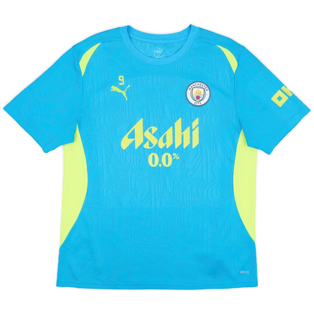 2024-25 Manchester City Player Issue Training Shirt #9 (Haaland) - 9/10 - (XXL)