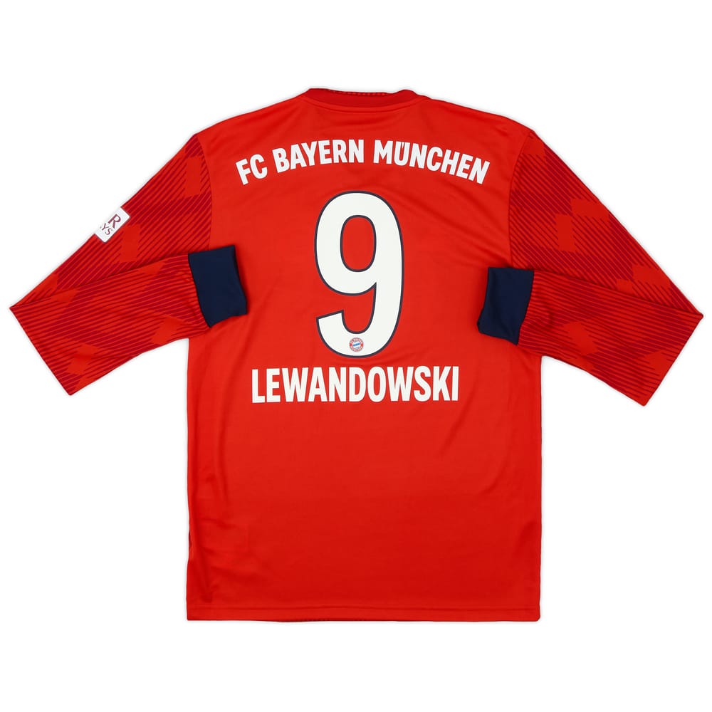 2018-19 Bayern Munich Home L/S Shirt Lewandowski #9 (S)