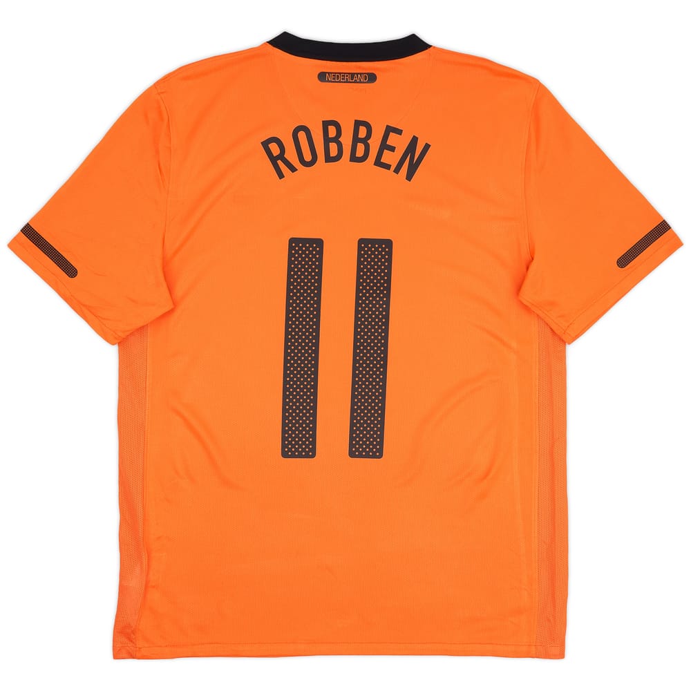 2010-11 Netherlands Home Shirt Robben #11 - 6/10 - (M)