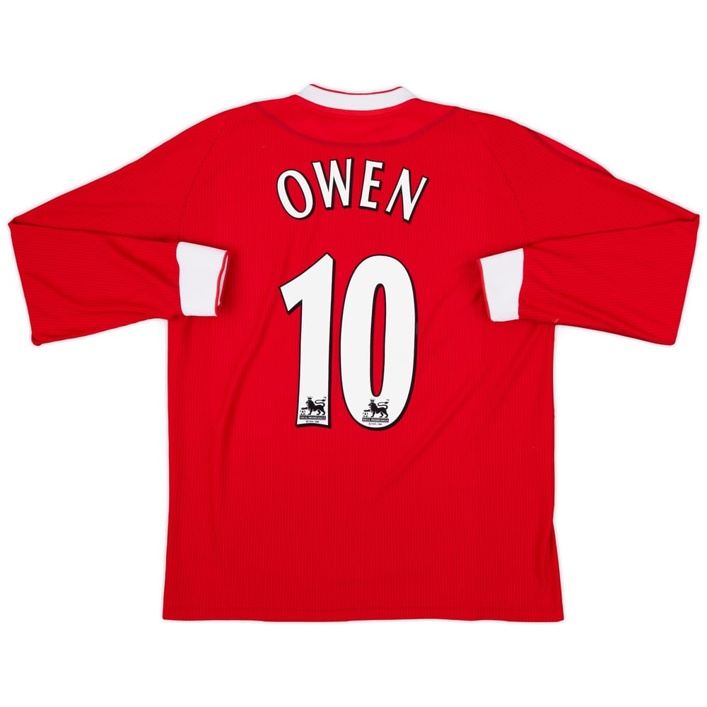 2002-04 Liverpool Home L/S Shirt Owen #10 - 8/10 - (L)