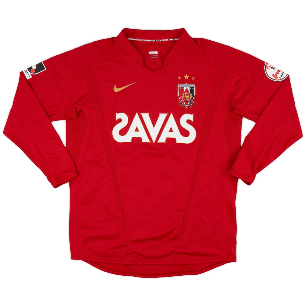 2009 Urawa Red Diamonds Home L/S Shirt - 7/10 - (M)