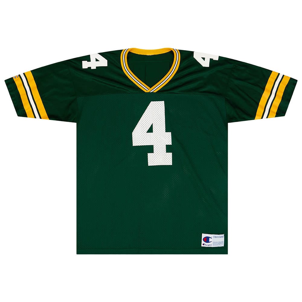 1997-00 Green Bay Packers Favre #4 Champion Jersey (Home) XL