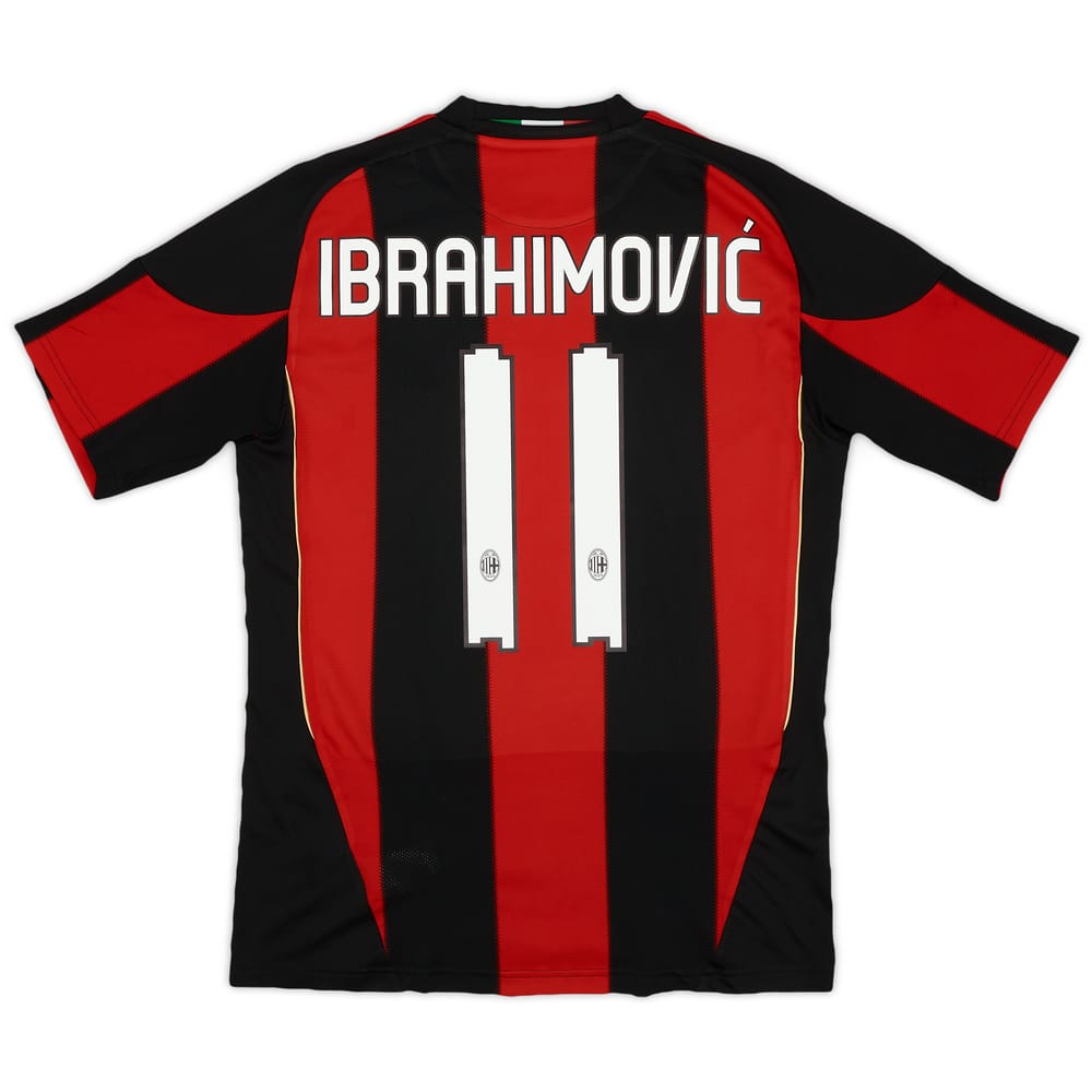 2010-11 AC Milan Home Shirt Ibrahimovic #11 - 9/10 - (S)