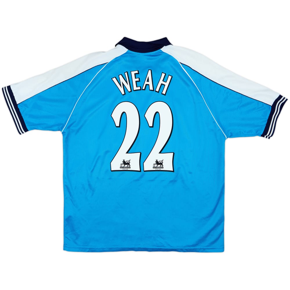 1999-01 Manchester City Home Shirt Weah #22 - 7/10 - (L)