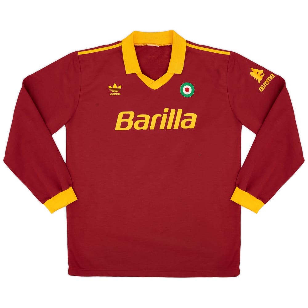 1991-92 Roma Home L/S Shirt - 7/10 - (L)