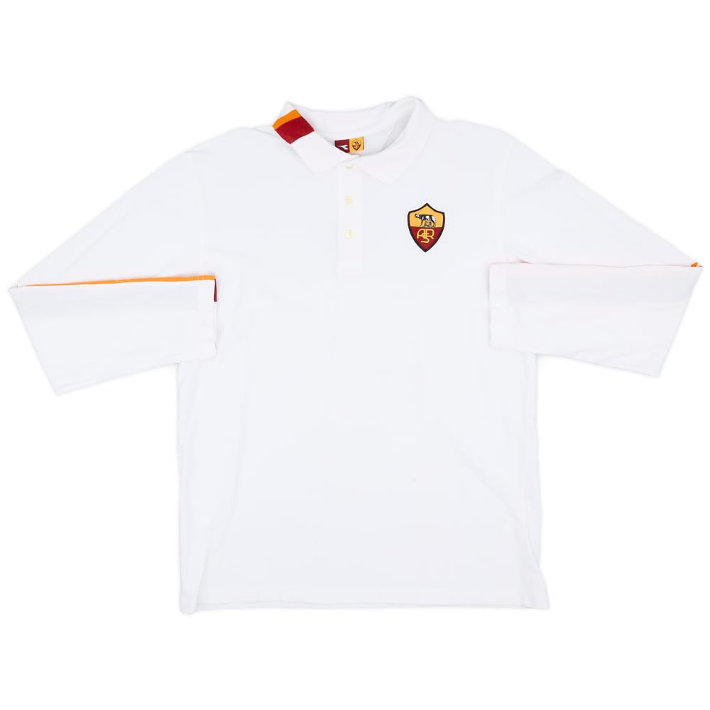 2003-04 Roma Diadora Polo L/S Shirt - 9/10 - (XL)