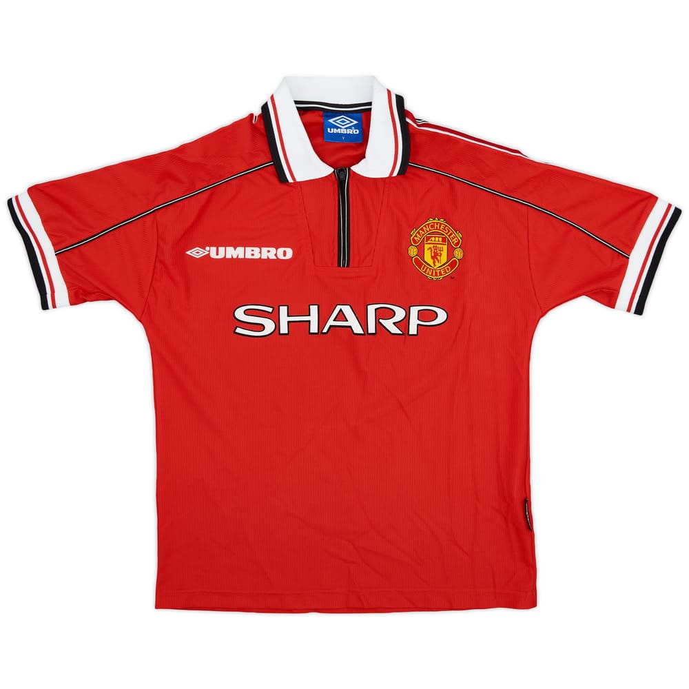 1998-00 Manchester United Home Shirt - 8/10 - (Y)