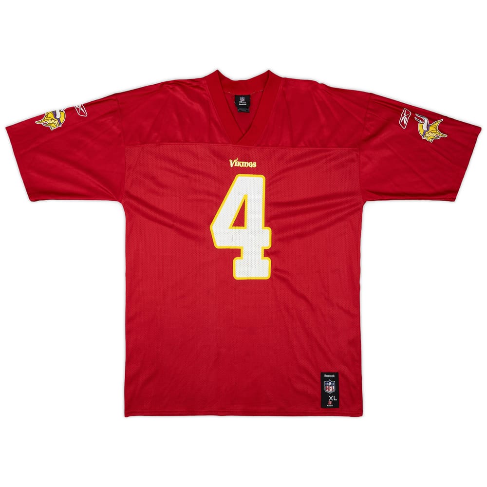 2009-10 Minnesota Vikings Favre #4 Reebok Replica Alternate Jersey - 6/10 - (XL)