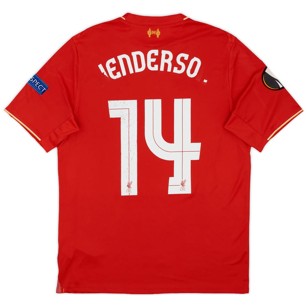 2015-16 Liverpool Home Shirt Henderson #14 - 4/10 - (M)