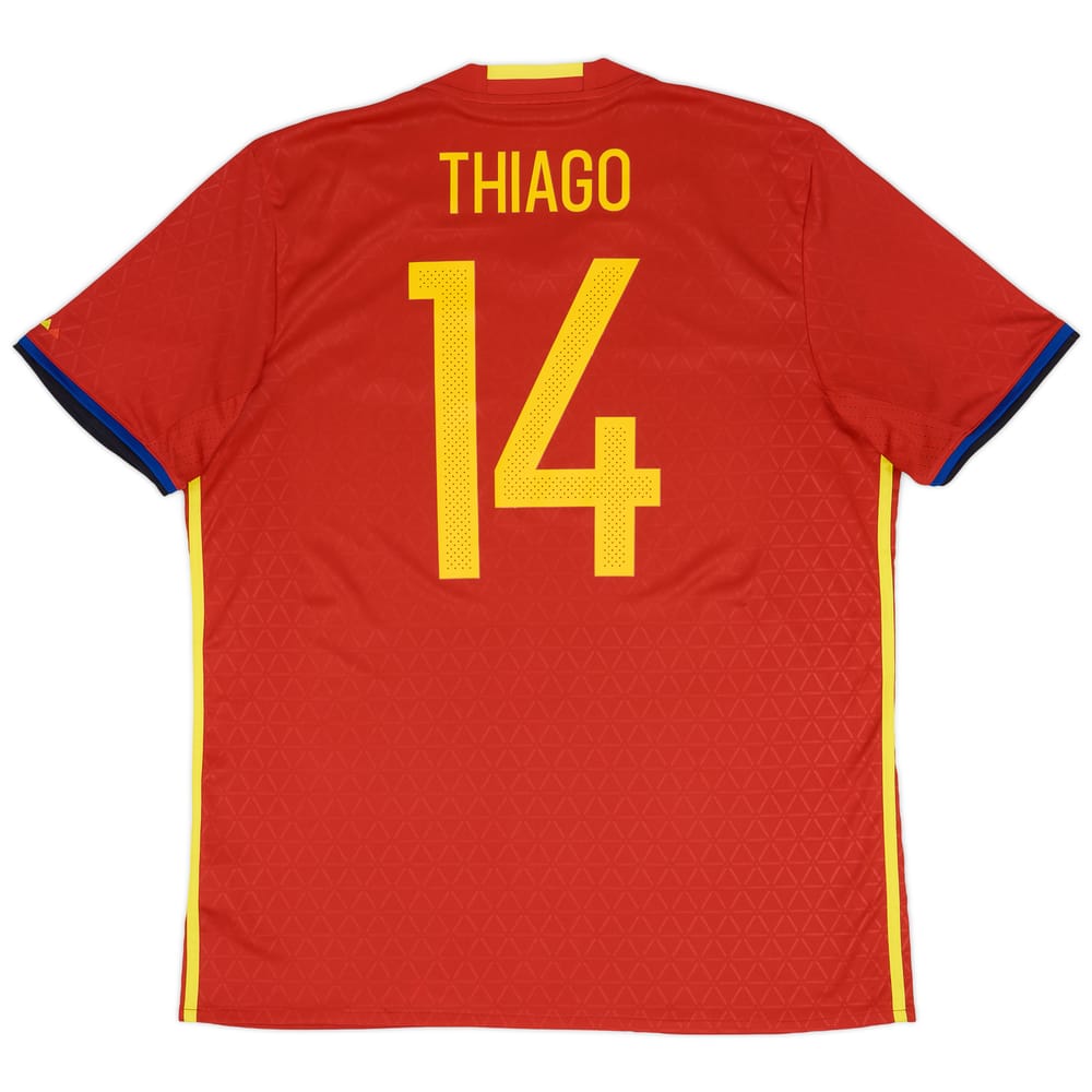 2016-17 Spain Home Shirt Thiago #14 - 7/10 - (XL)