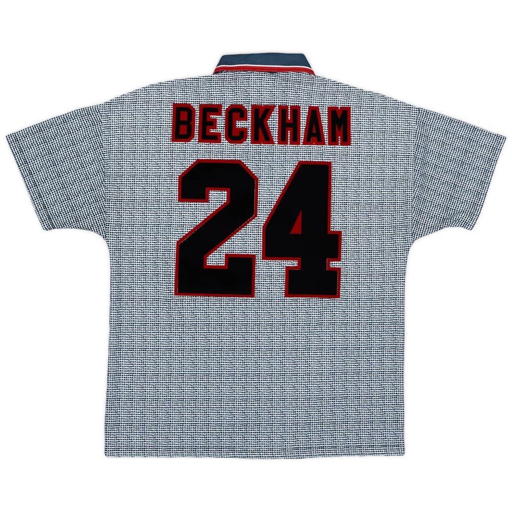 1995-96 Manchester United Away Shirt Beckham #24 - 9/10 - (L)