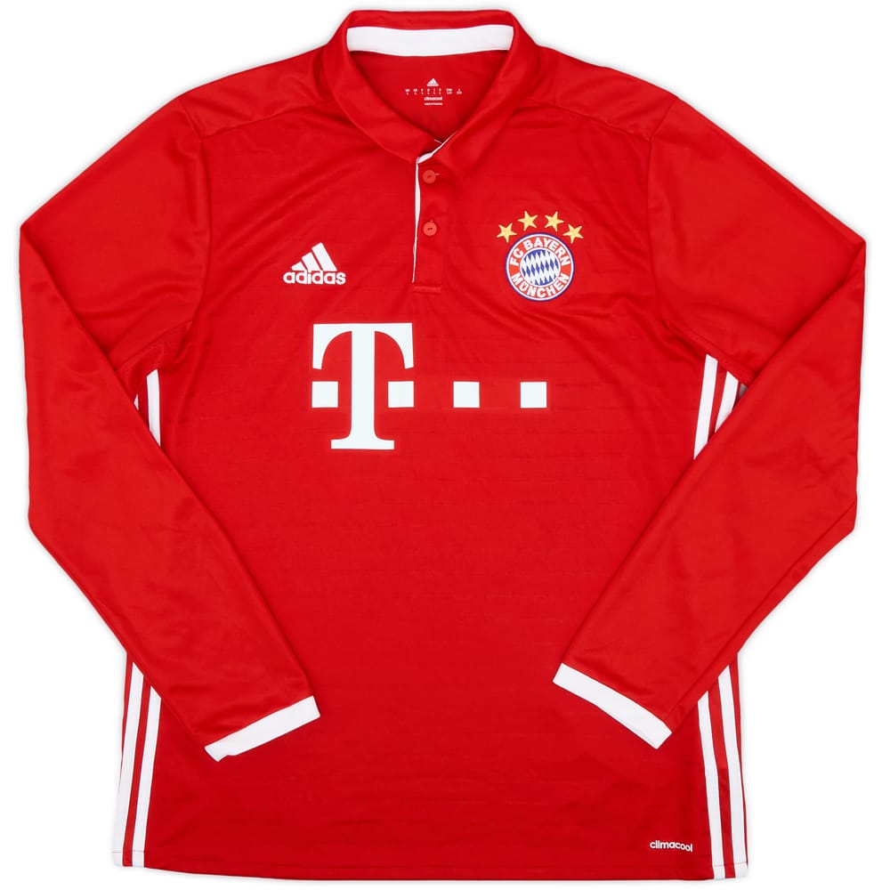 2016-17 Bayern Munich Home L/S Shirt - 9/10 - (L)