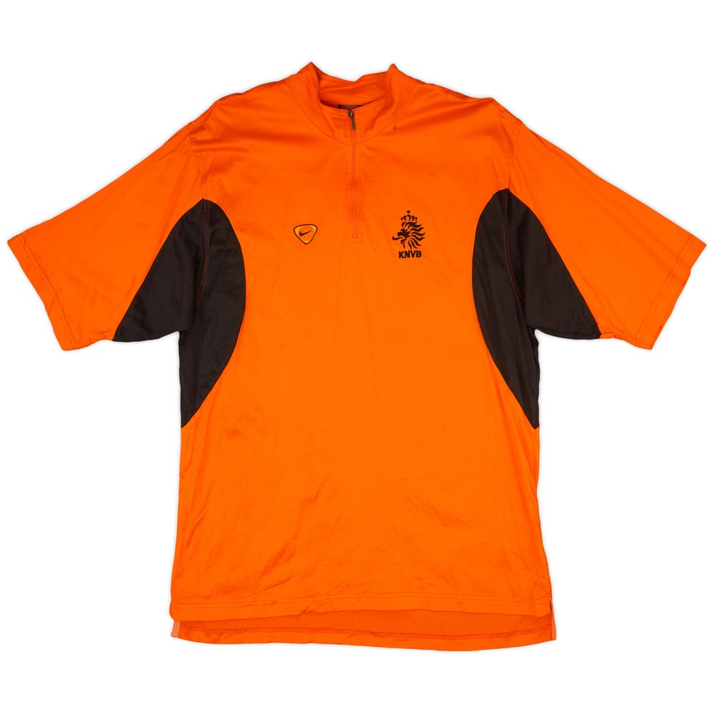 2000-01 Netherlands Nike 1/4 Zip Training Shirt - 7/10 - (L)