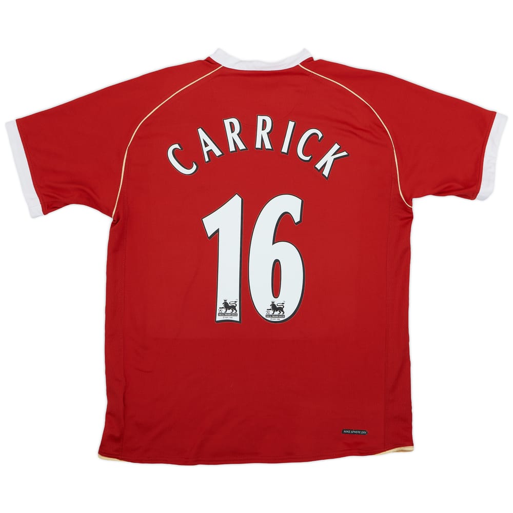 2006-07 Manchester United Home Shirt Carrick #16 - 8/10 - (M)