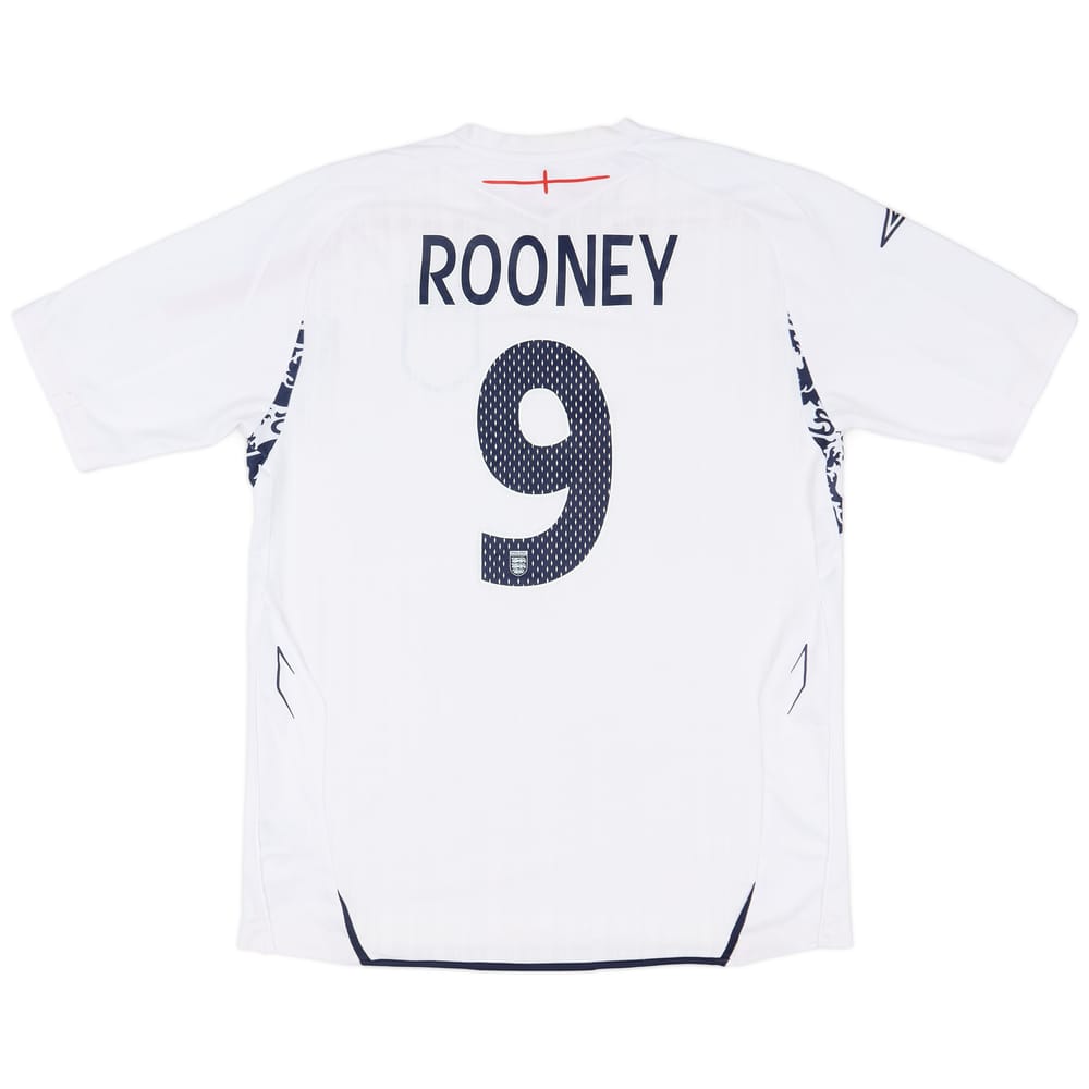 2007-09 England Home Shirt Rooney #9 - 6/10 - (L)