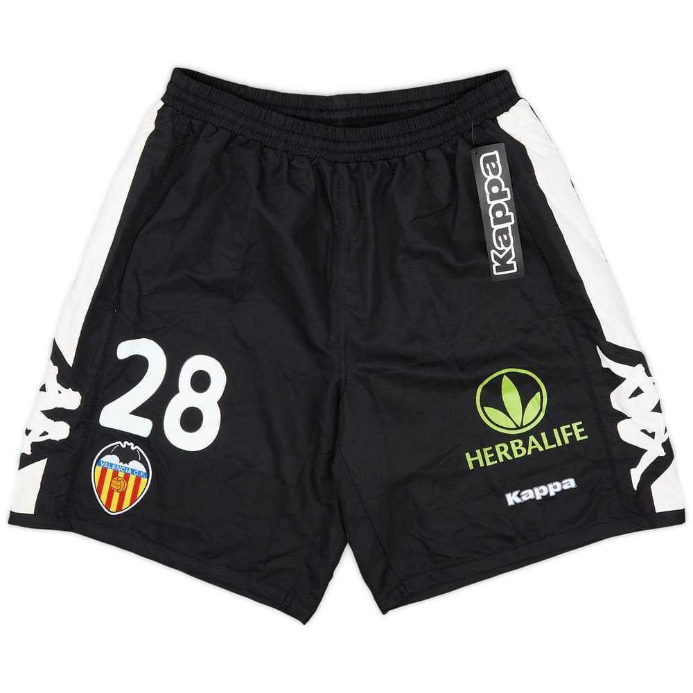 2010-11 Valencia Player Issue Home Shorts #28 (L)