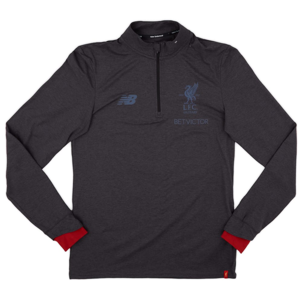 2017-18 Liverpool New Balance 1/4 Zip Training Top - 8/10 - (M)