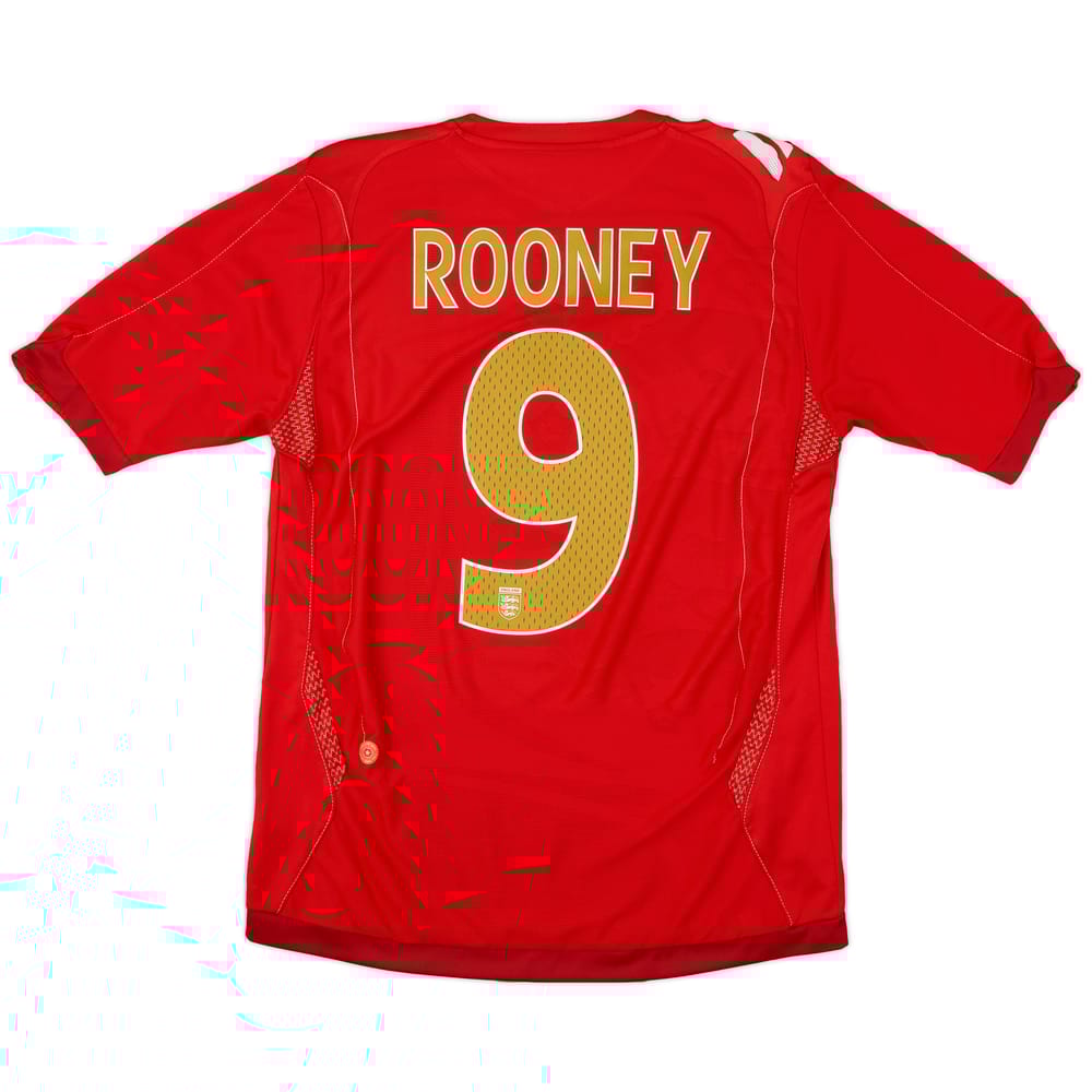 2006-08 England Away Shirt Rooney #9 - 8/10 - (M)
