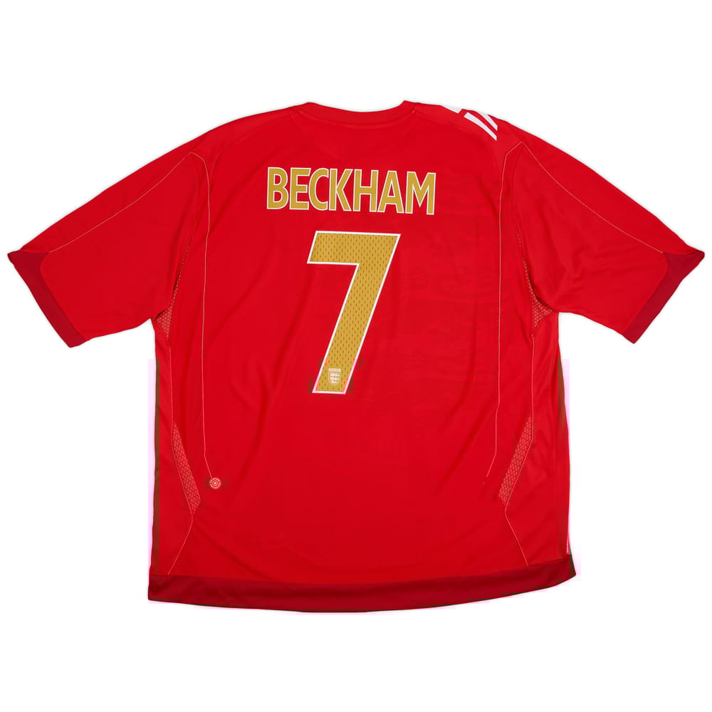 2006-08 England Away Shirt Beckham #7 - 9/10 - (3XL)