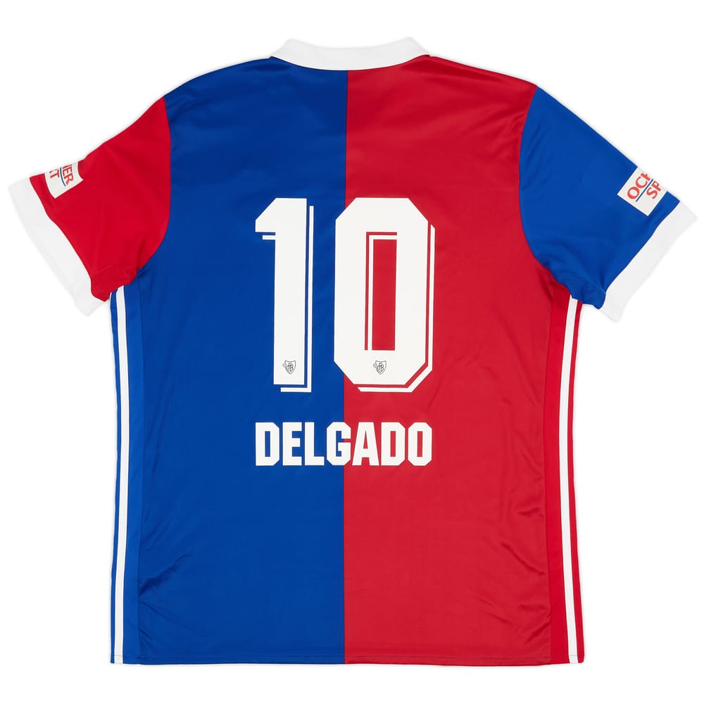 2017-18 FC Basel Home Shirt Delgado #10 - 9/10 - (XL)